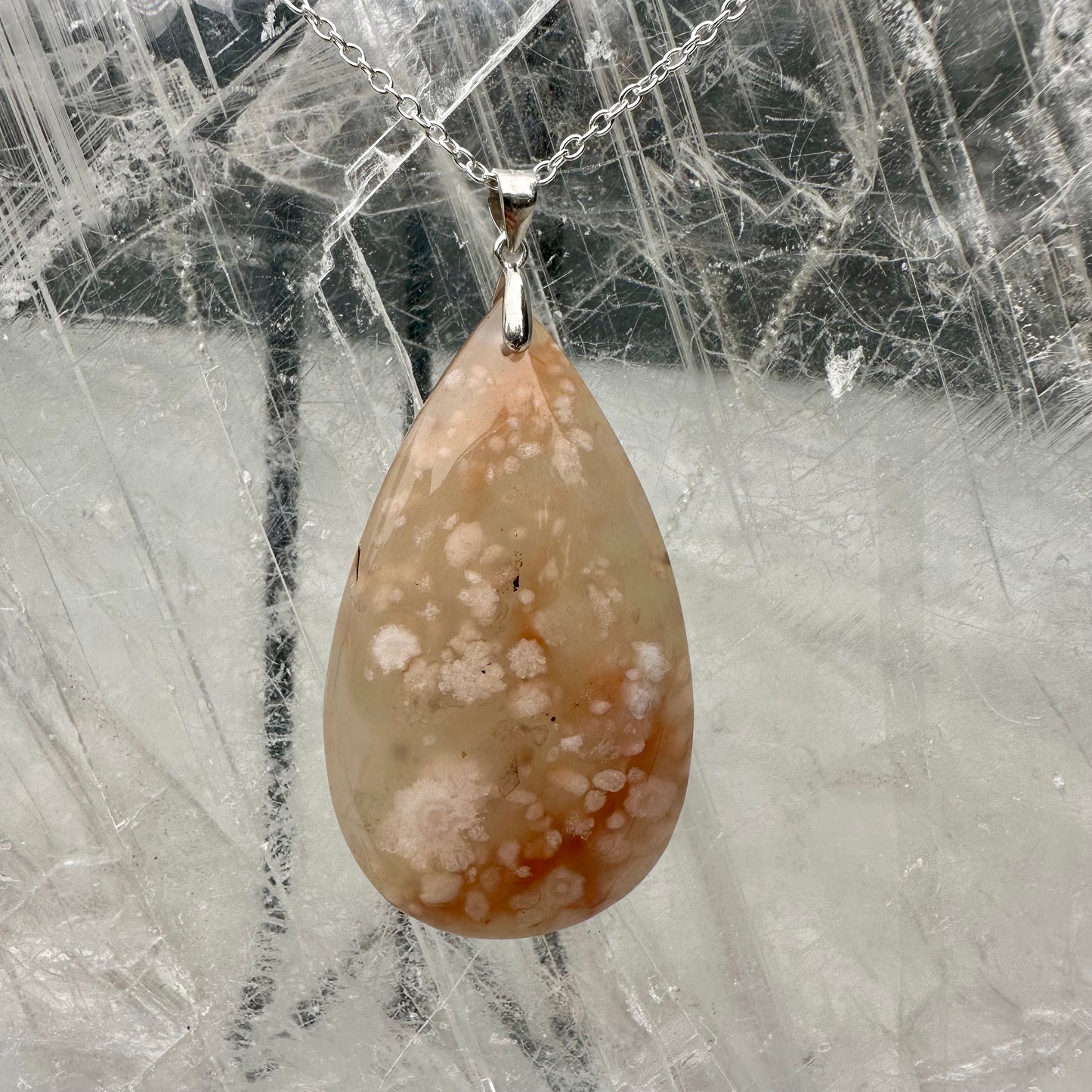 Flower Agate Pendant