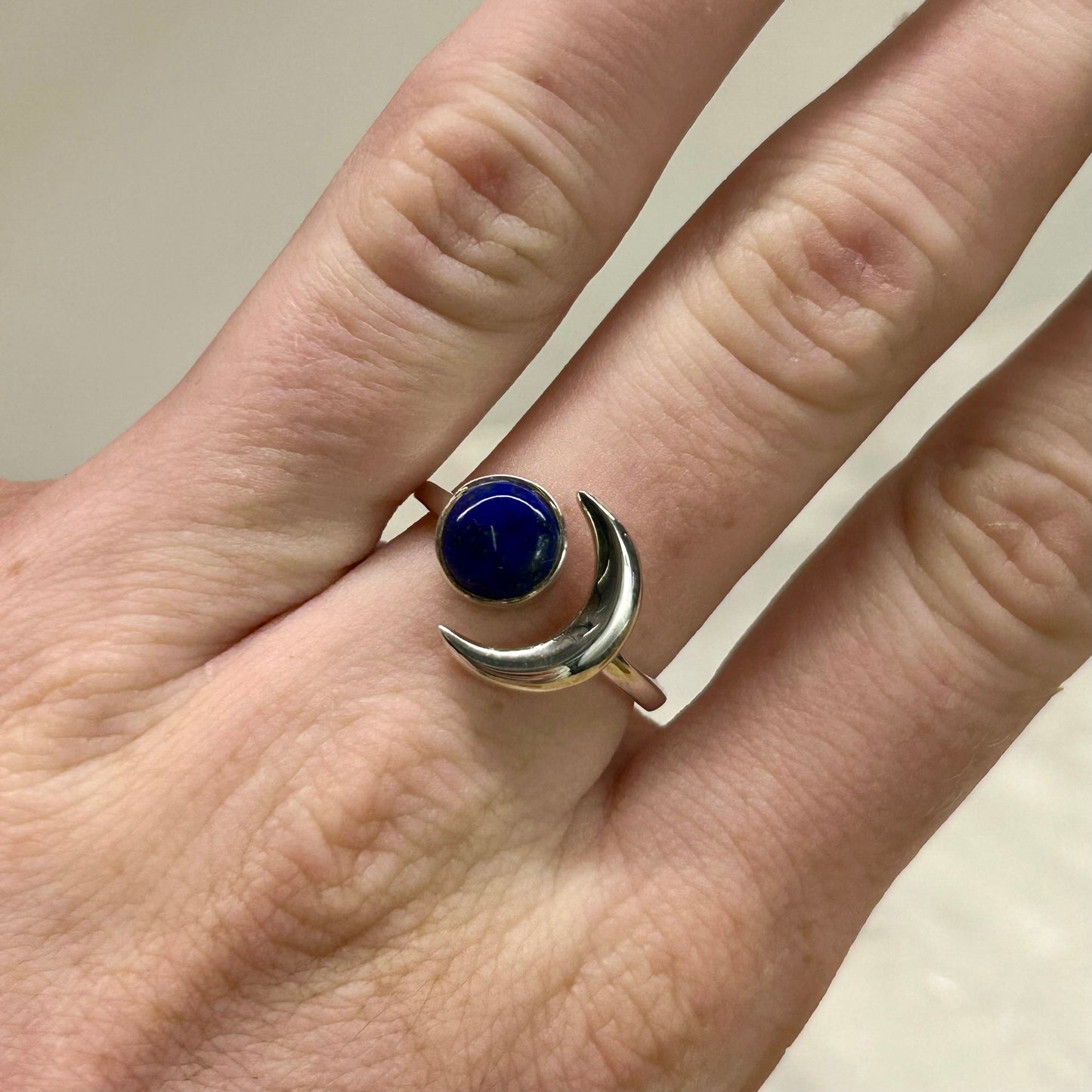Lapis Moon Ring