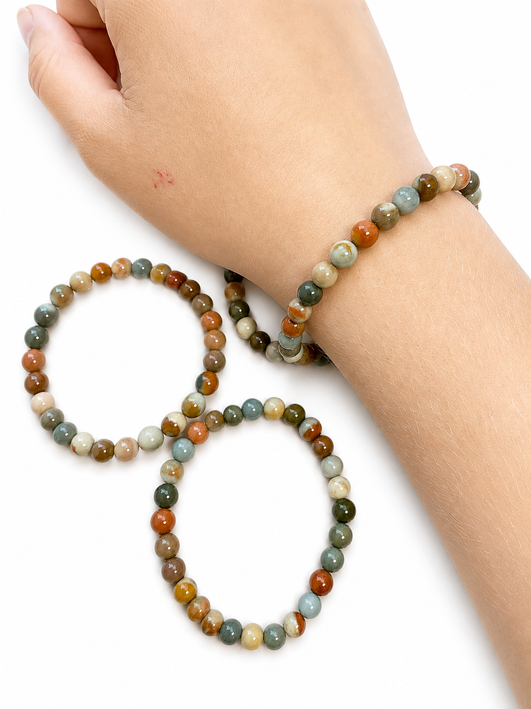 6 mm Polychrome Jasper Bracelets