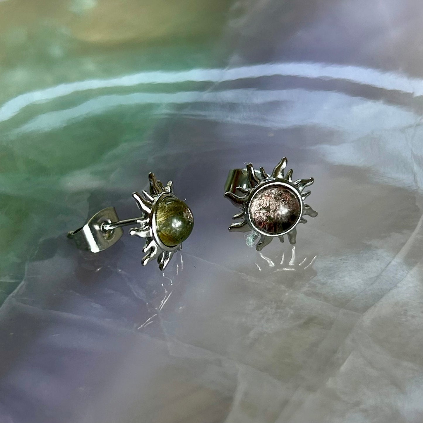 Garden Quartz Sun Stud 925