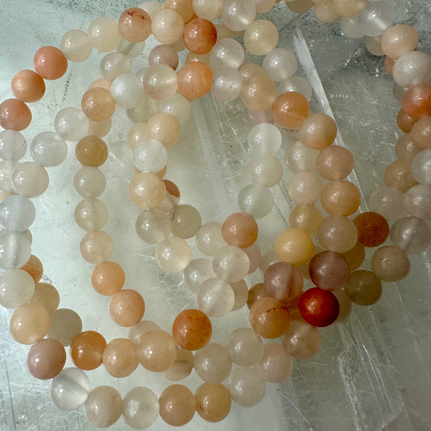 Peach Jade 6mm Bracelets