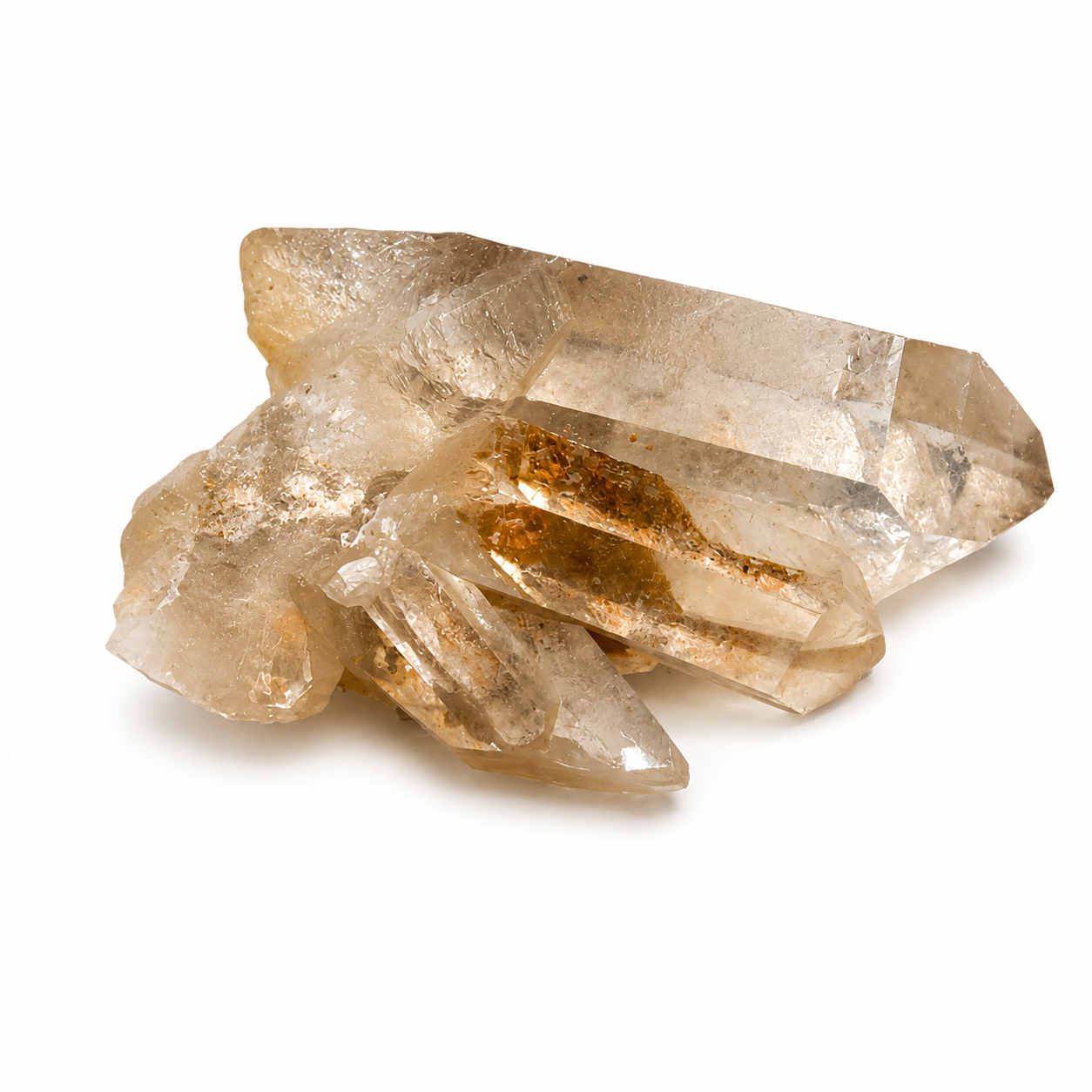 Raw Smokey Quartz Points with Rutile