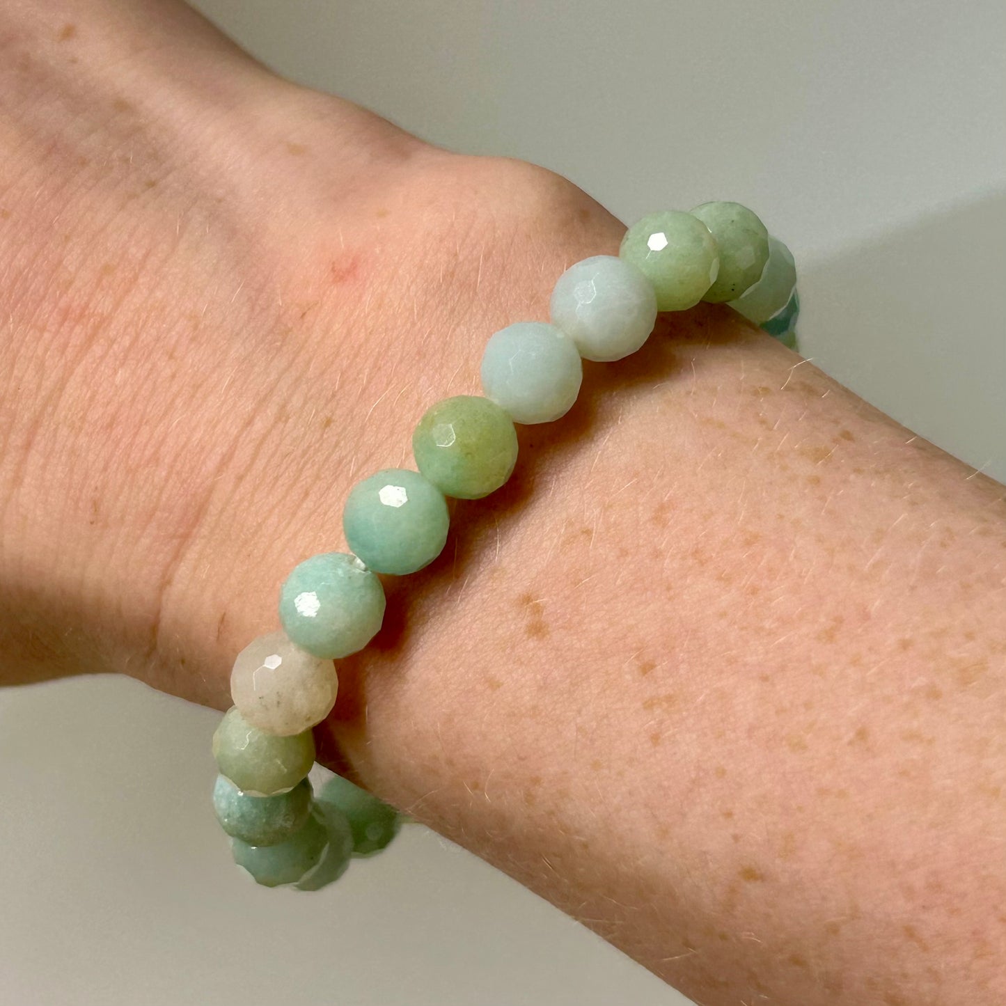 Amazonite 8mm Faceted Bracelet
