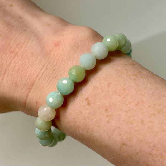 Amazonite 8mm Faceted Bracelet