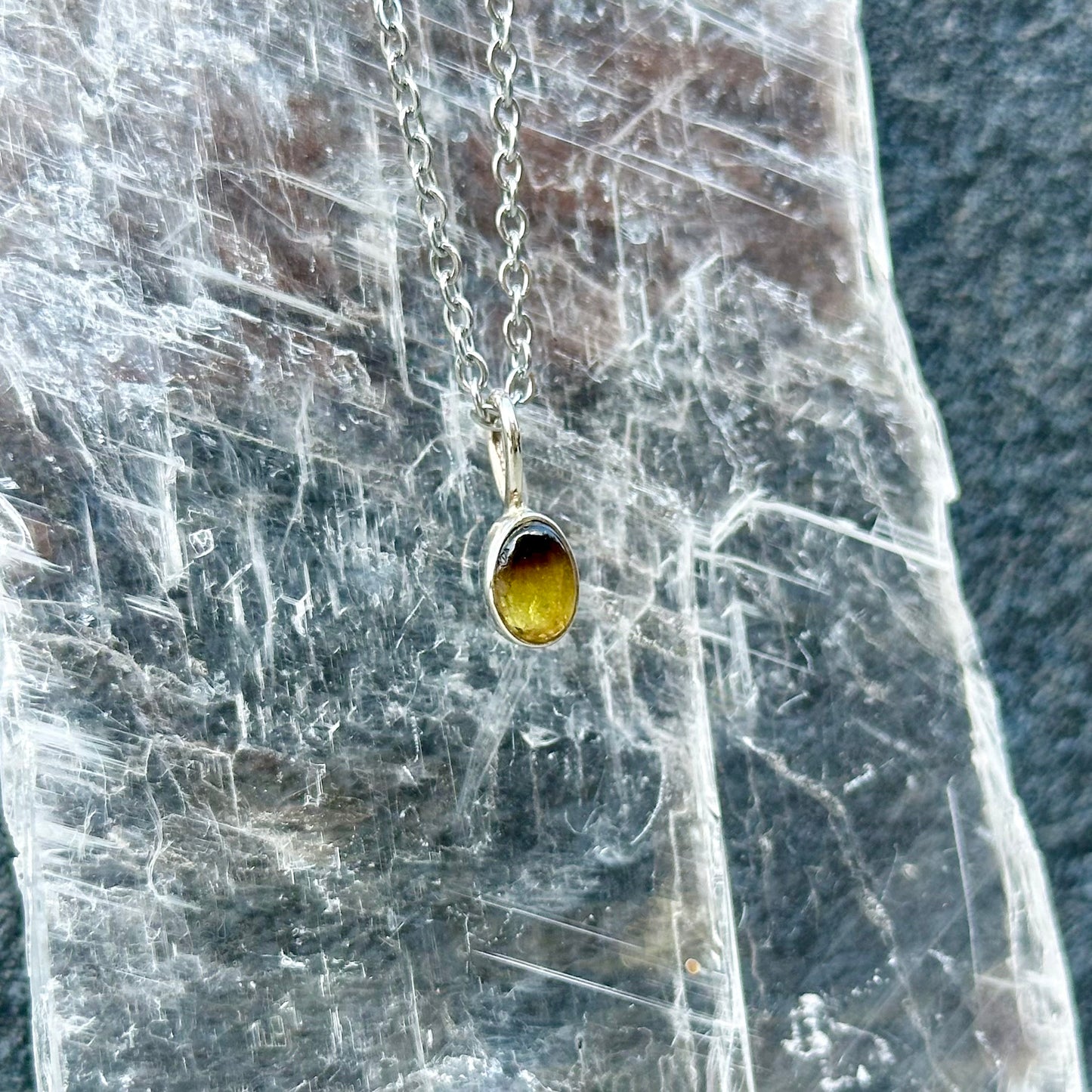 Watermelon Tourmaline 925 Pendant