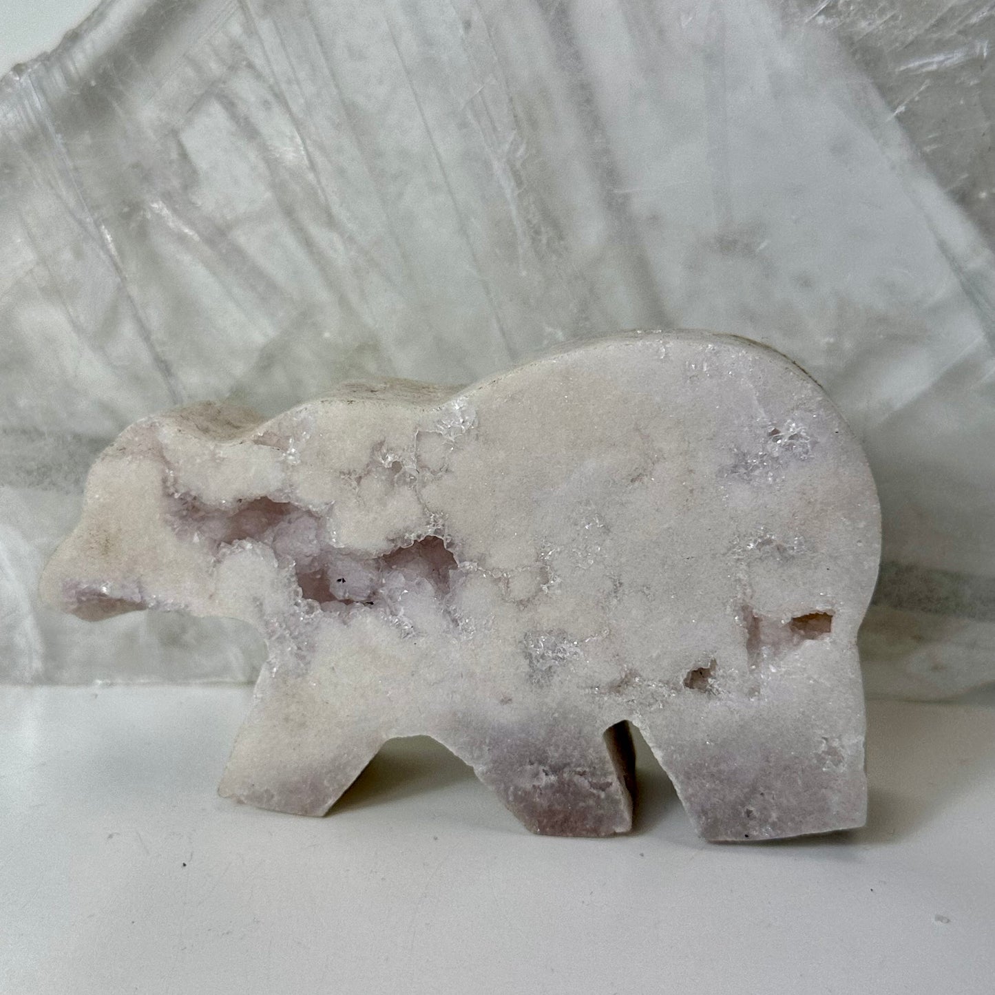 Pink Amethyst Bear