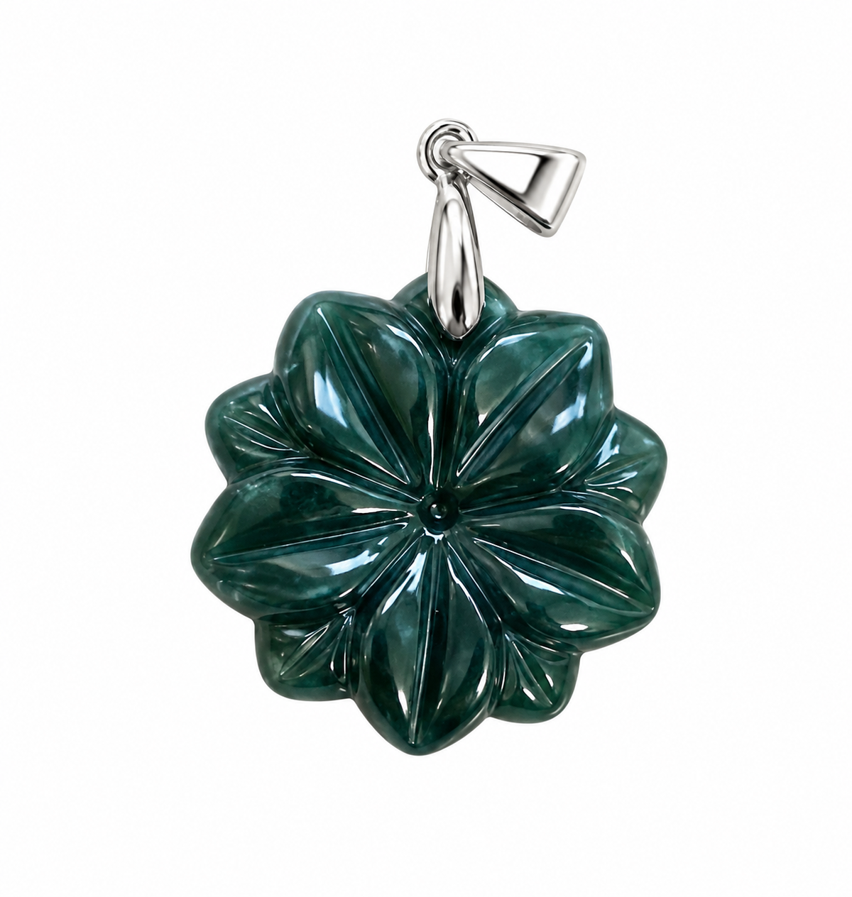 Jade Flower Pendant