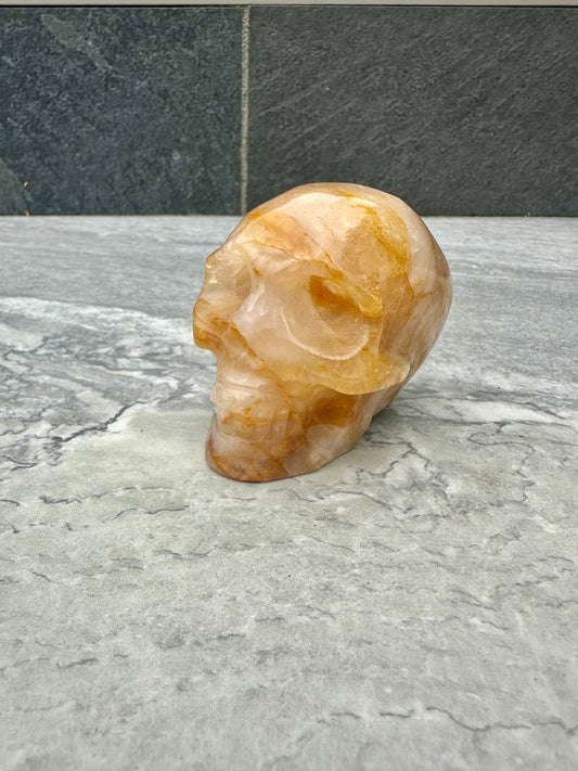 Golden Healer Skull Carving