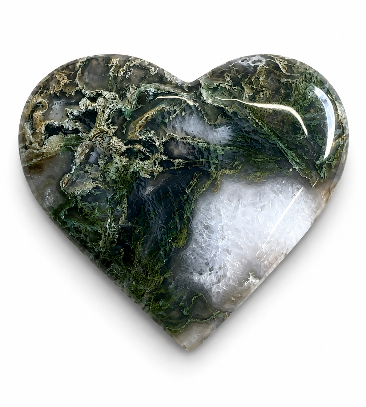 Moss Agate Heart