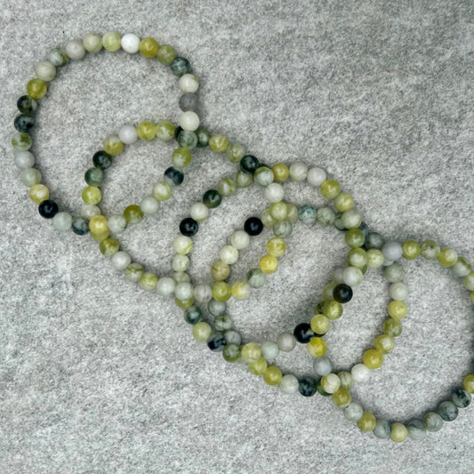 Mixed Jade Bracelets 4mm