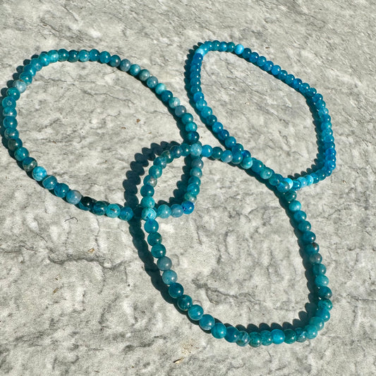 Blue apatite bracelets 4mm