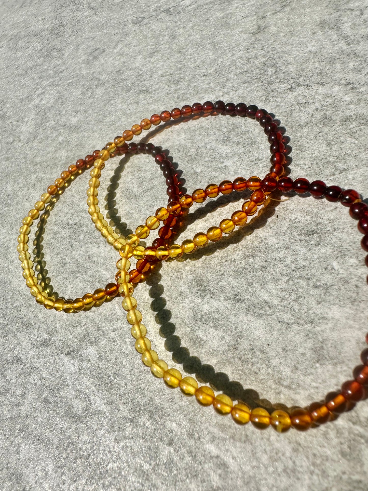 Mixed Amber Bracelets 4mm
