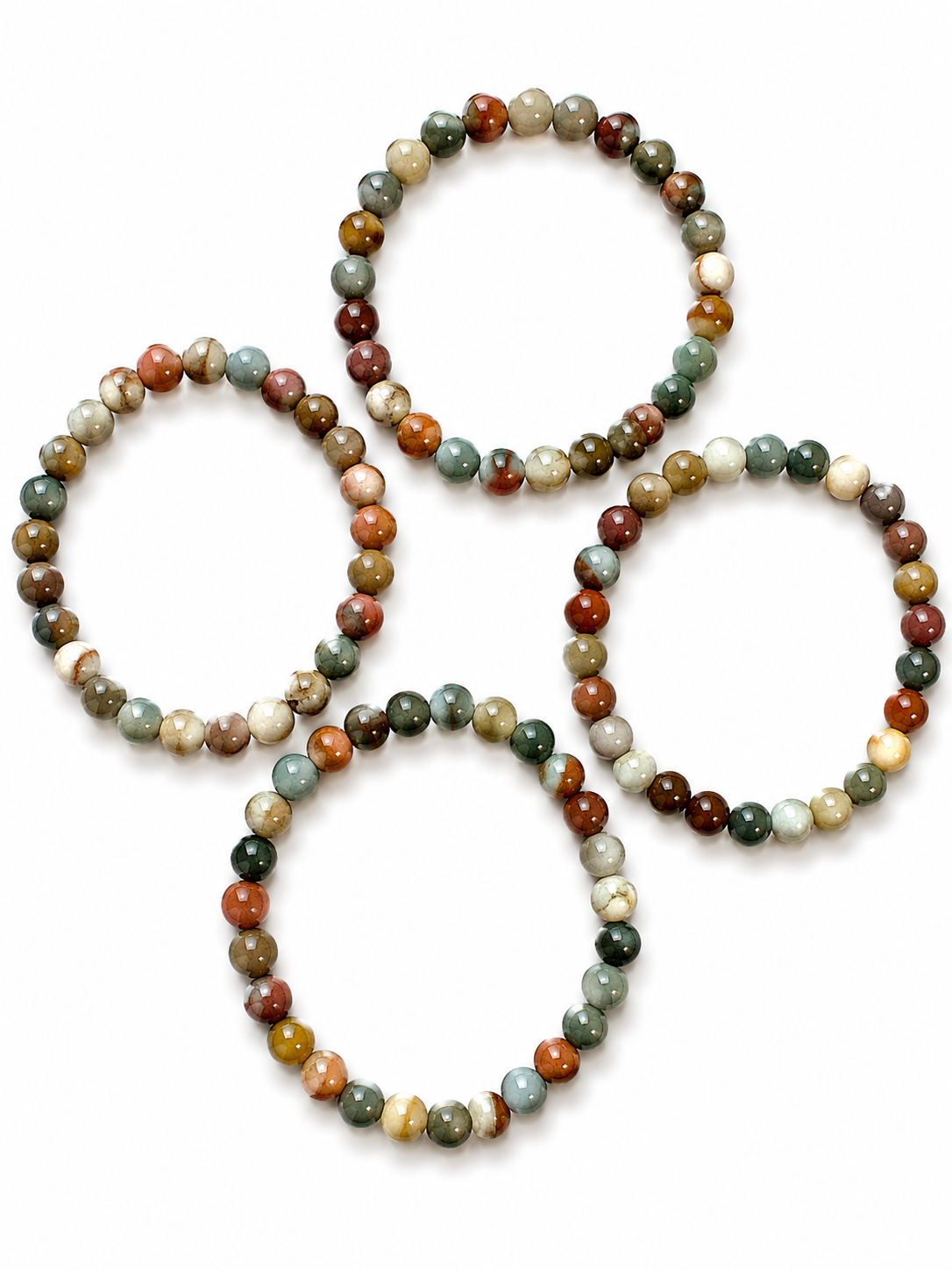 6 mm Polychrome Jasper Bracelets