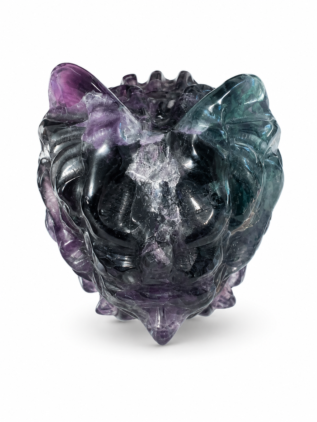 Fluorite Medusa Head Carving – Chipped Top