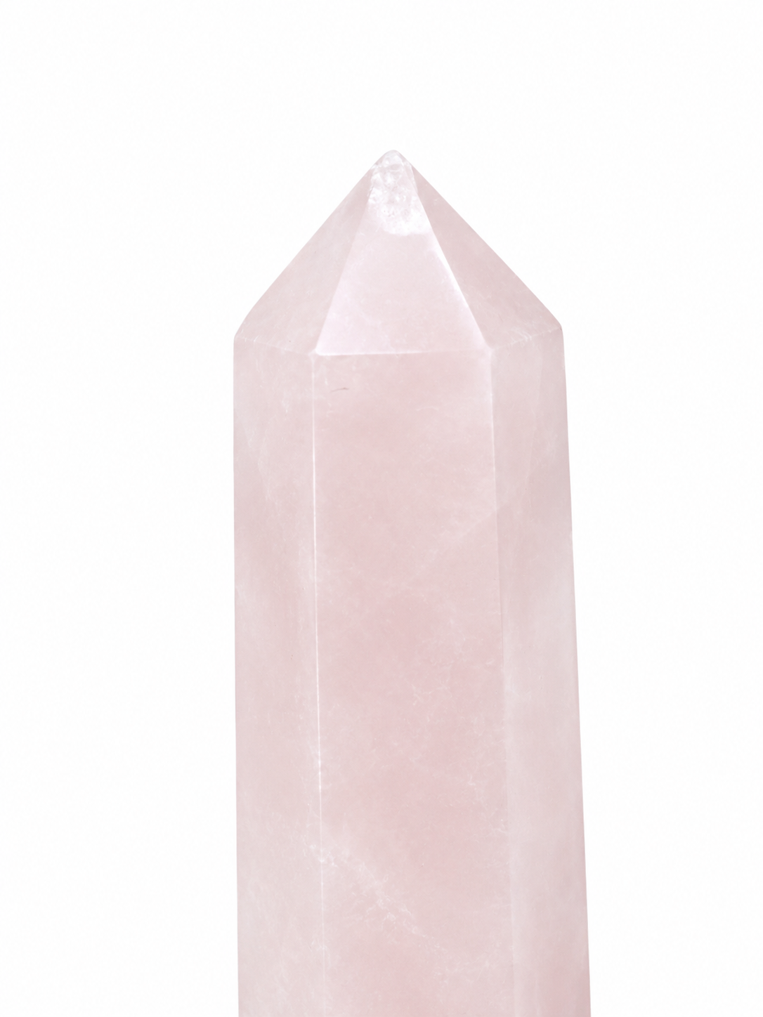 Rose Quartz Tower - Chipped Tip