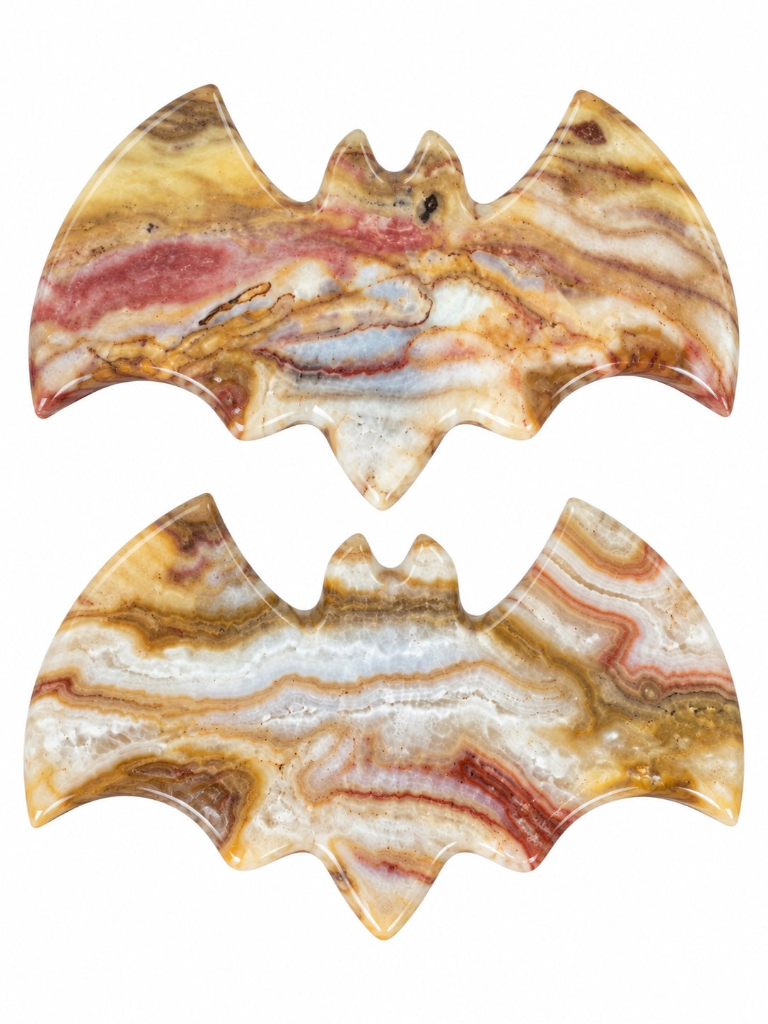 Crazy Lace Agate Bats