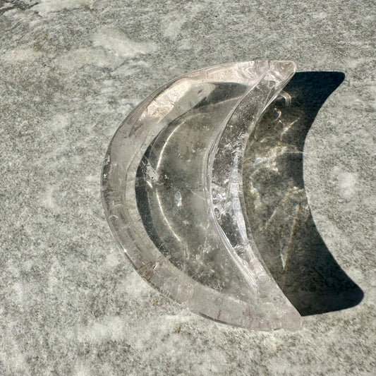 Clear Quartz Moon Bowl