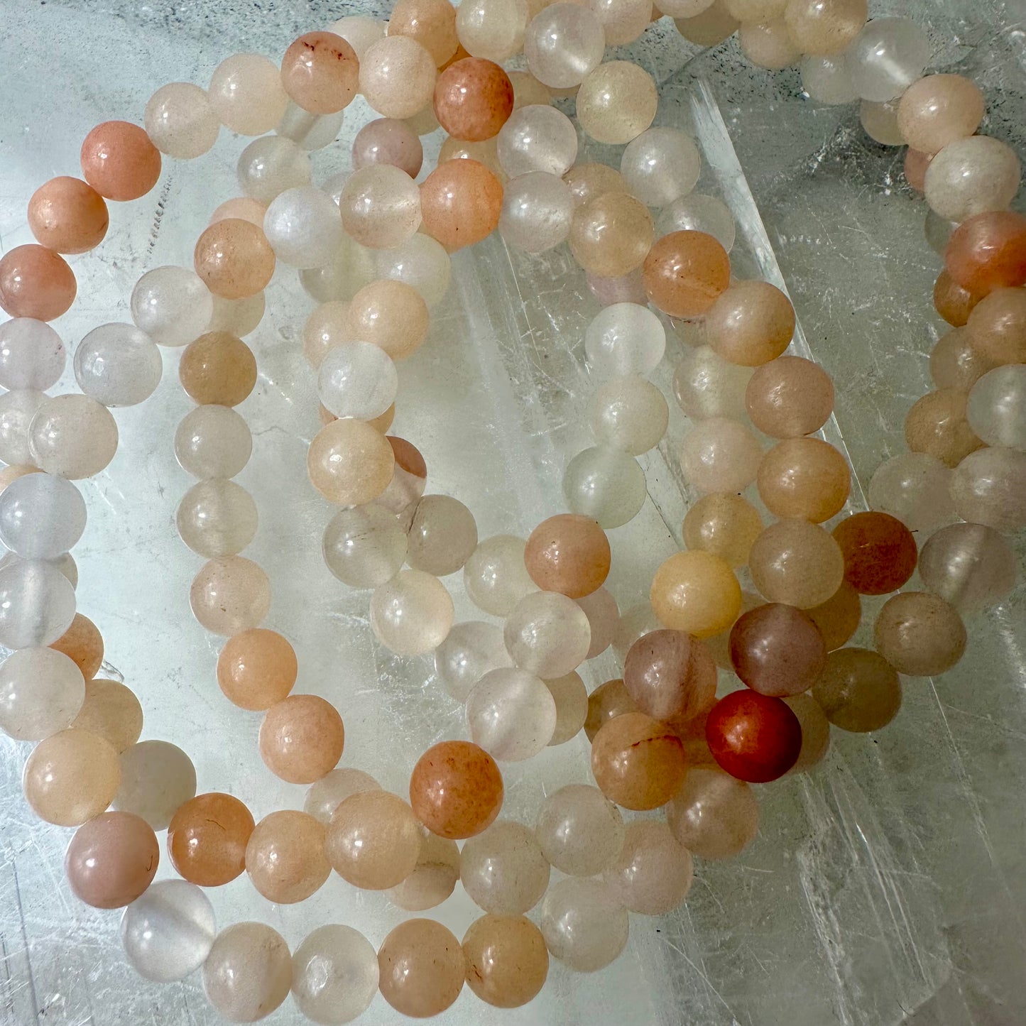 Peach Jade 6mm Bracelets