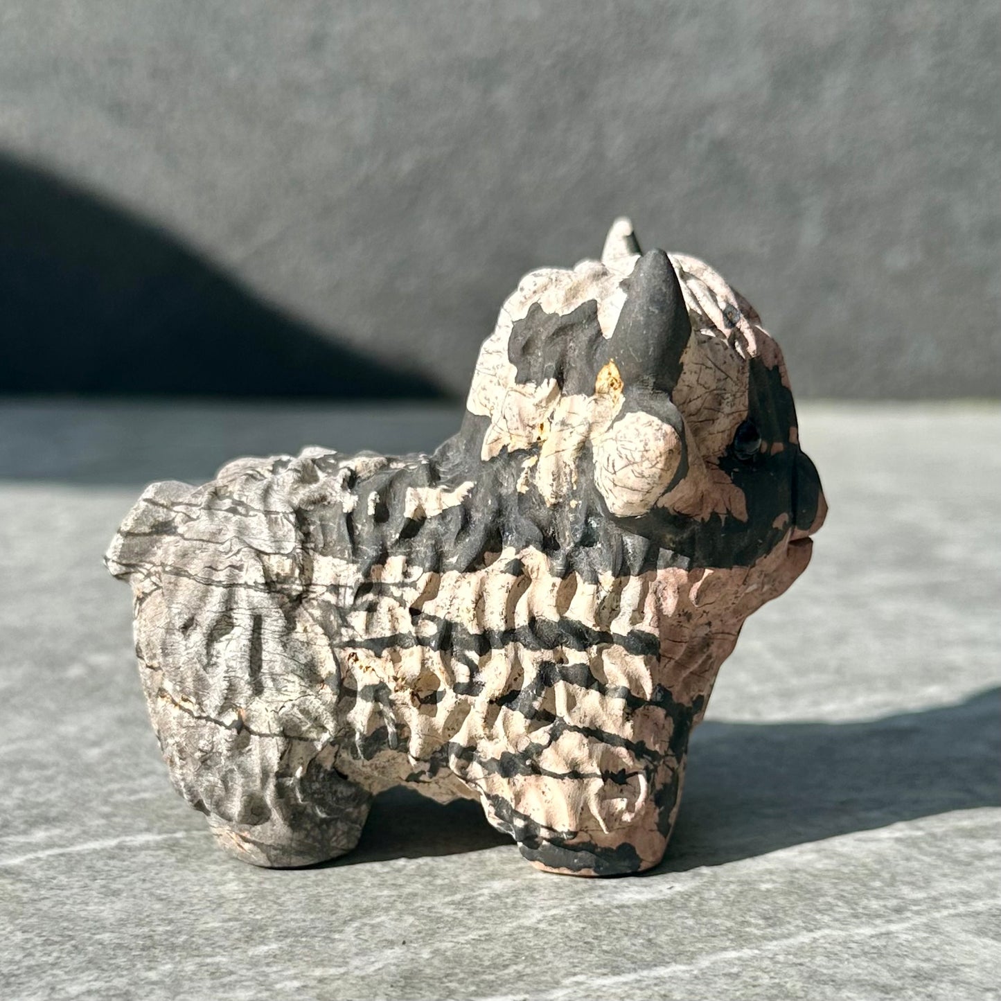 Picture Jasper Highland Cow Carving