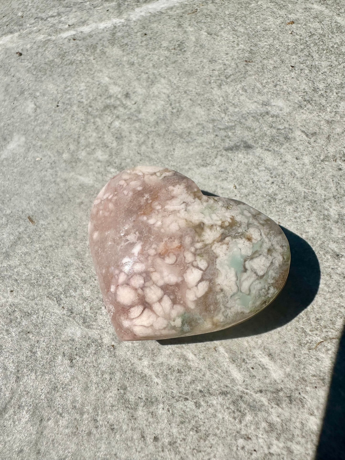 Green flower agate