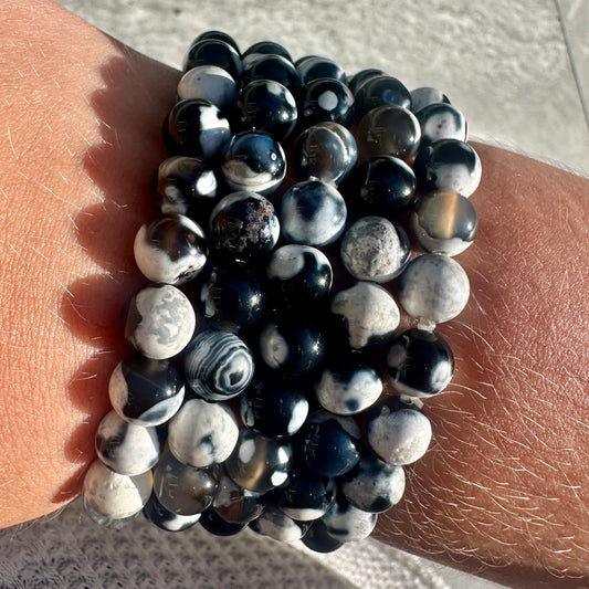 Orca agate bracelets 8mm