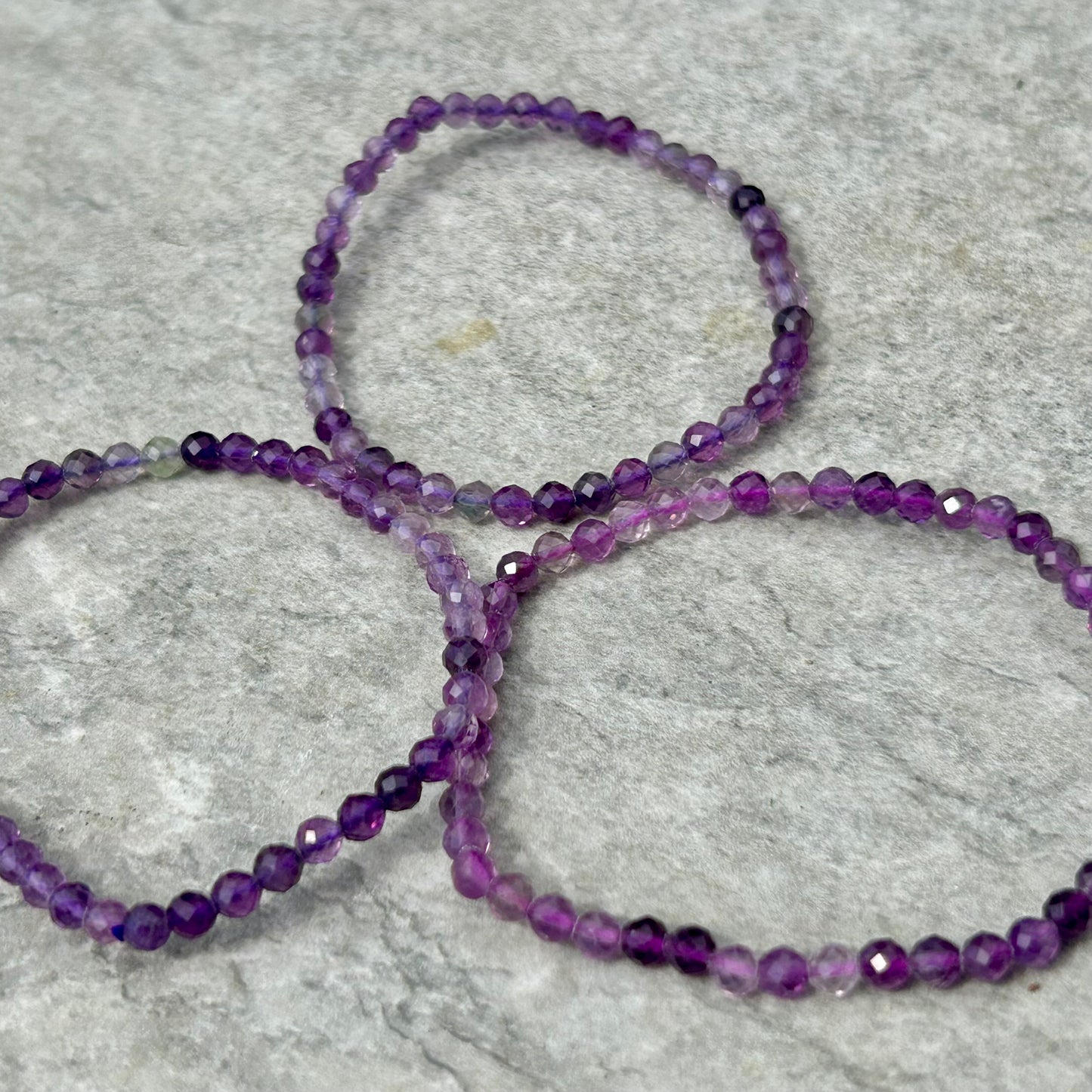 Amethyst Faceted Bracelet 4mm