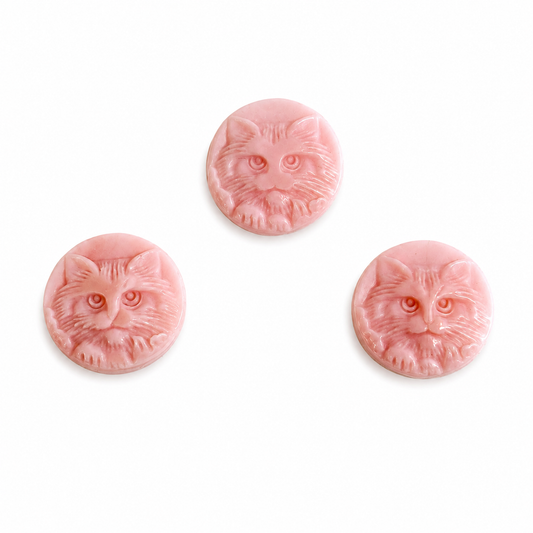 Quince Shell Mini Cat Carving