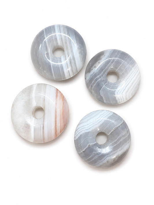 Mini Botswana Agate Doughnuts