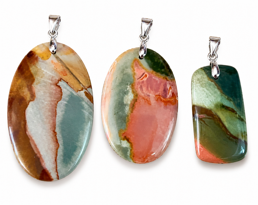 Polychrome Jasper Pendants