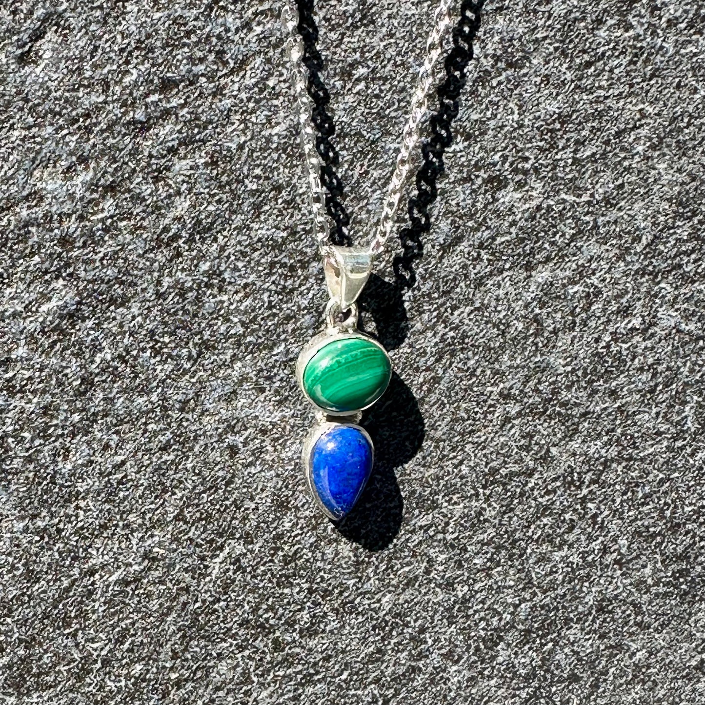 Malachite & Lapis 925 Pendnt