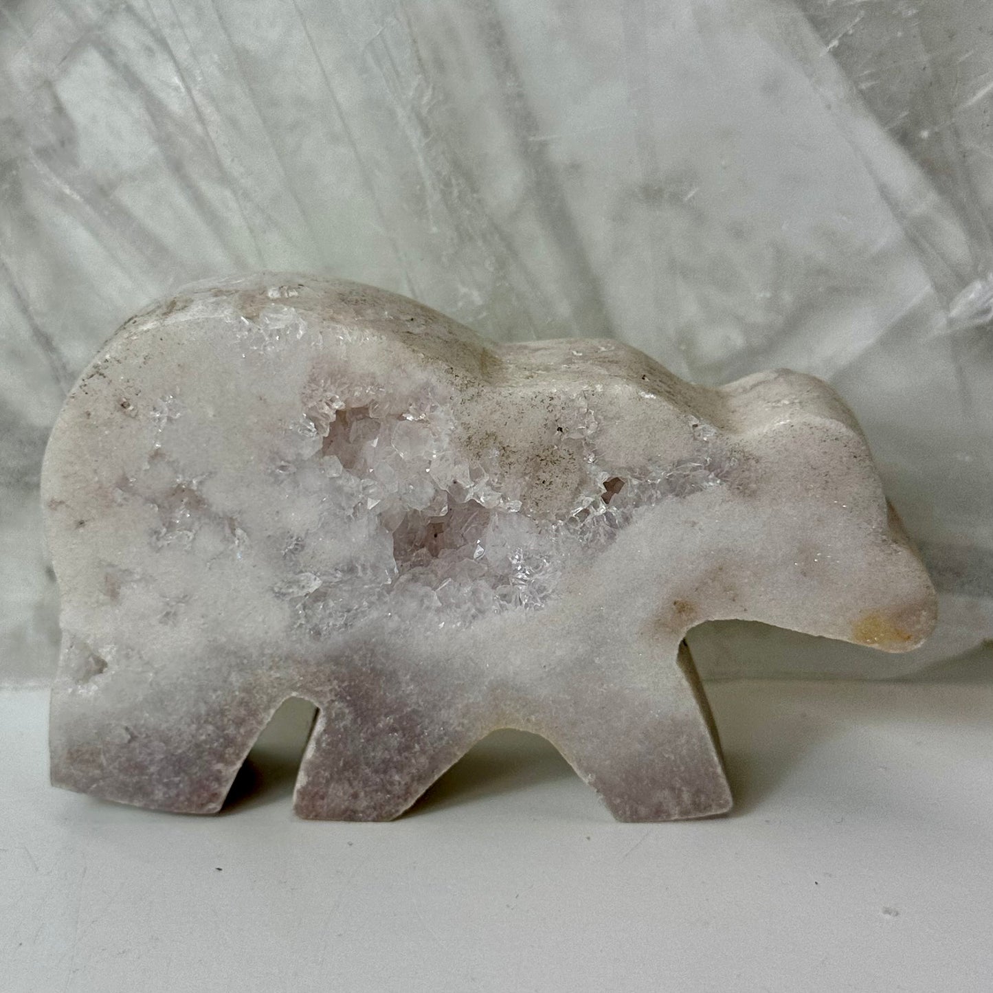 Pink Amethyst Bear