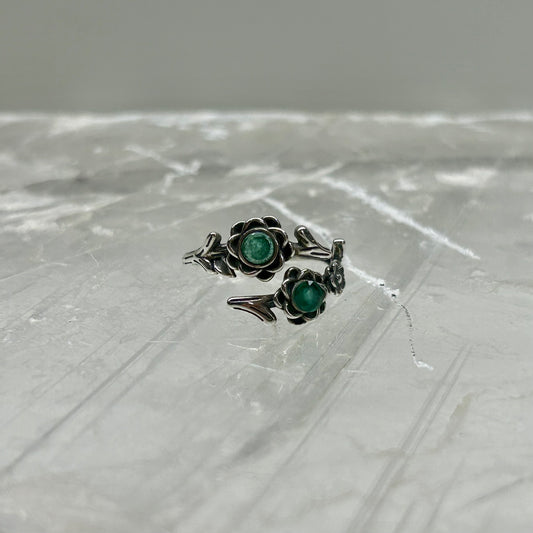 Emerald Adjustable Ring