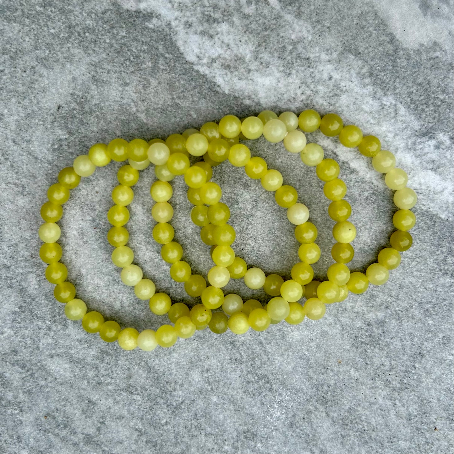 Lemon Jade Bracelets 6mm