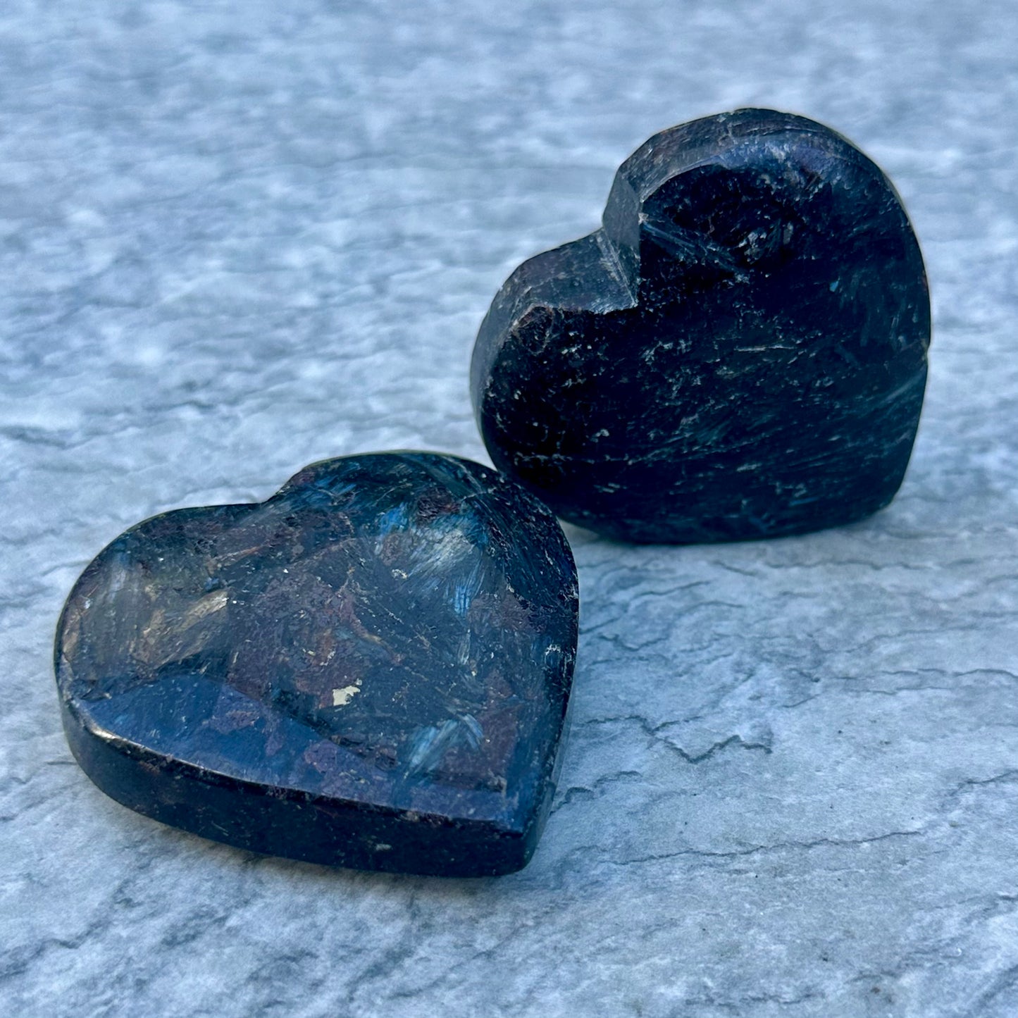 Garnet & Astrophyllite Hearts