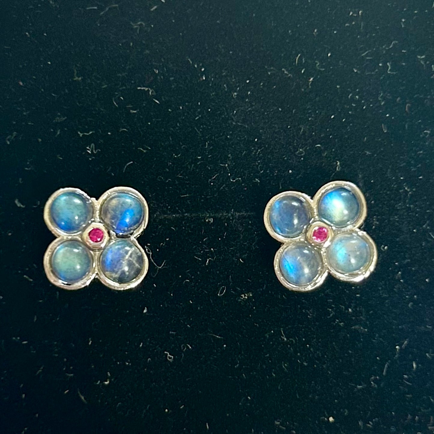 Labradorite Clover 925 Stud