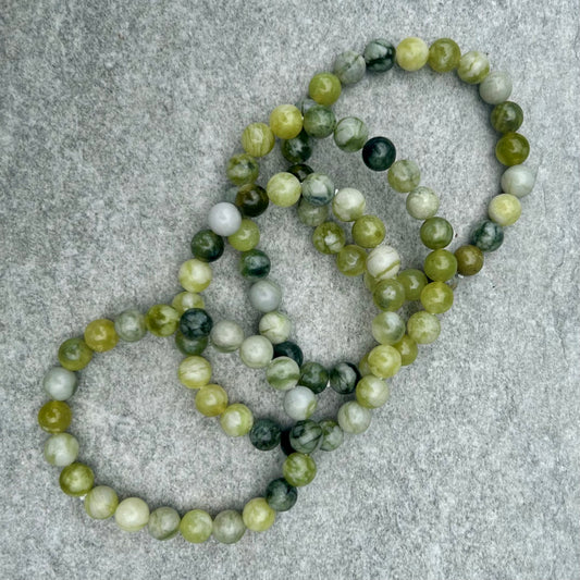 Mixed Jade Bracelet 6mm