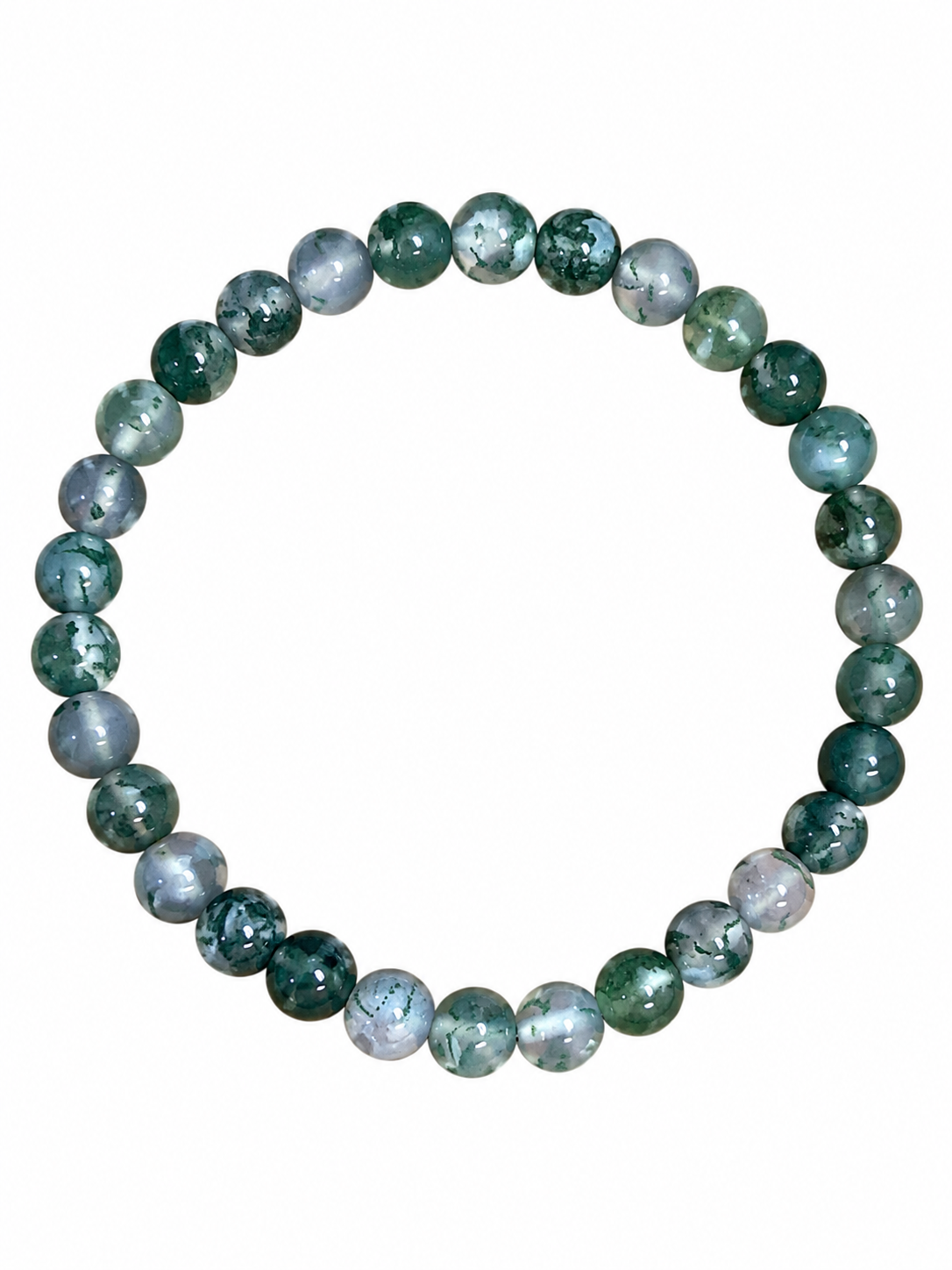 Jelly Moss Agate Beaded Bracelet