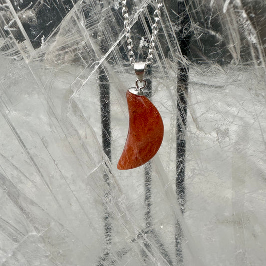 Sunstone Moon Pendant