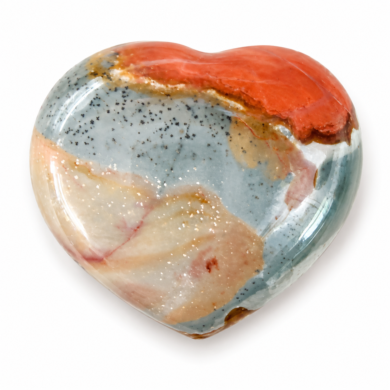 Large Polychrome Jasper Hearts
