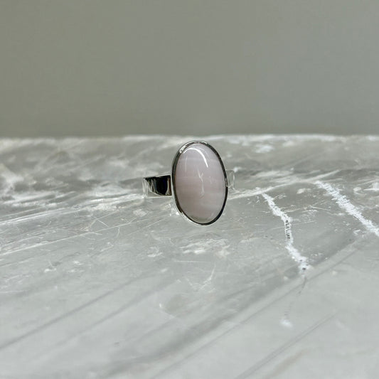 Pink Calcite Adjustable Ring