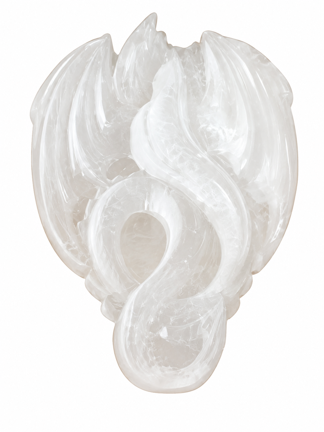 Selenite Dragon Carving