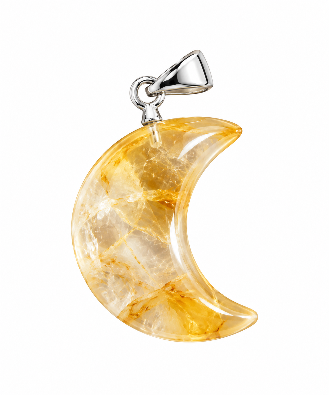Golden Healer Moon Pendant