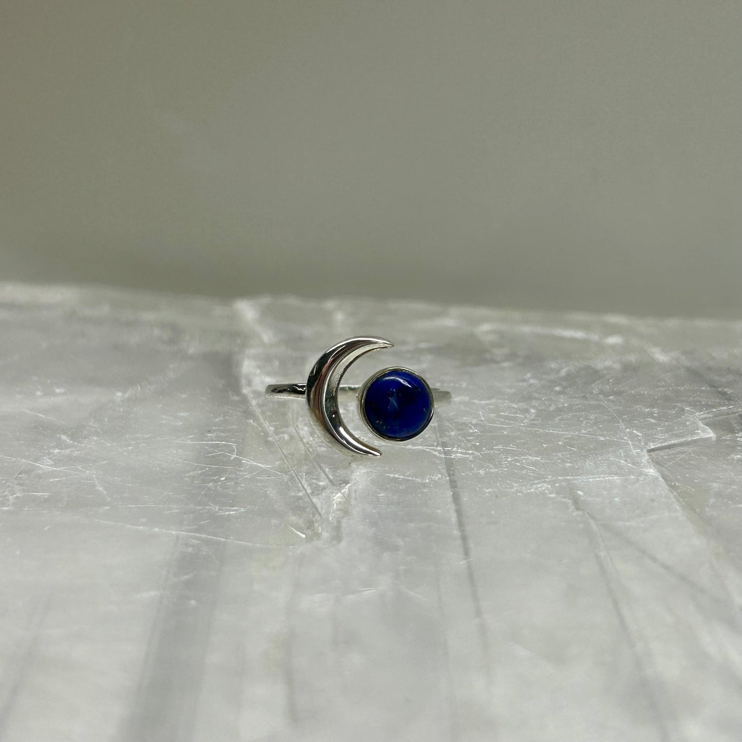 Lapis Moon Ring
