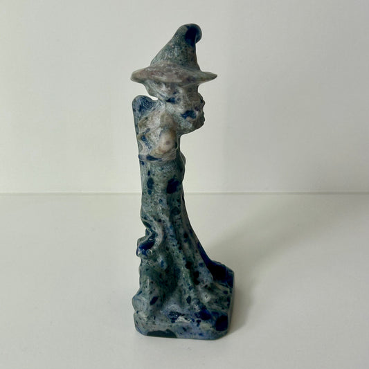 Sodalite Witch With Broom