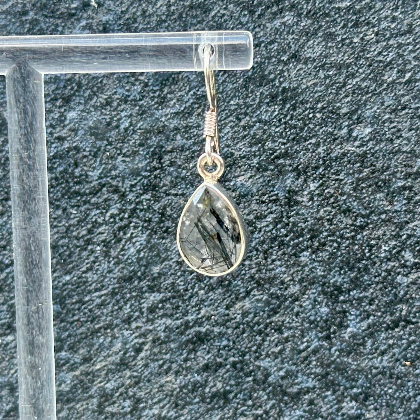 Tourmalated Quartz Teardrop 925 Earrings Style 1