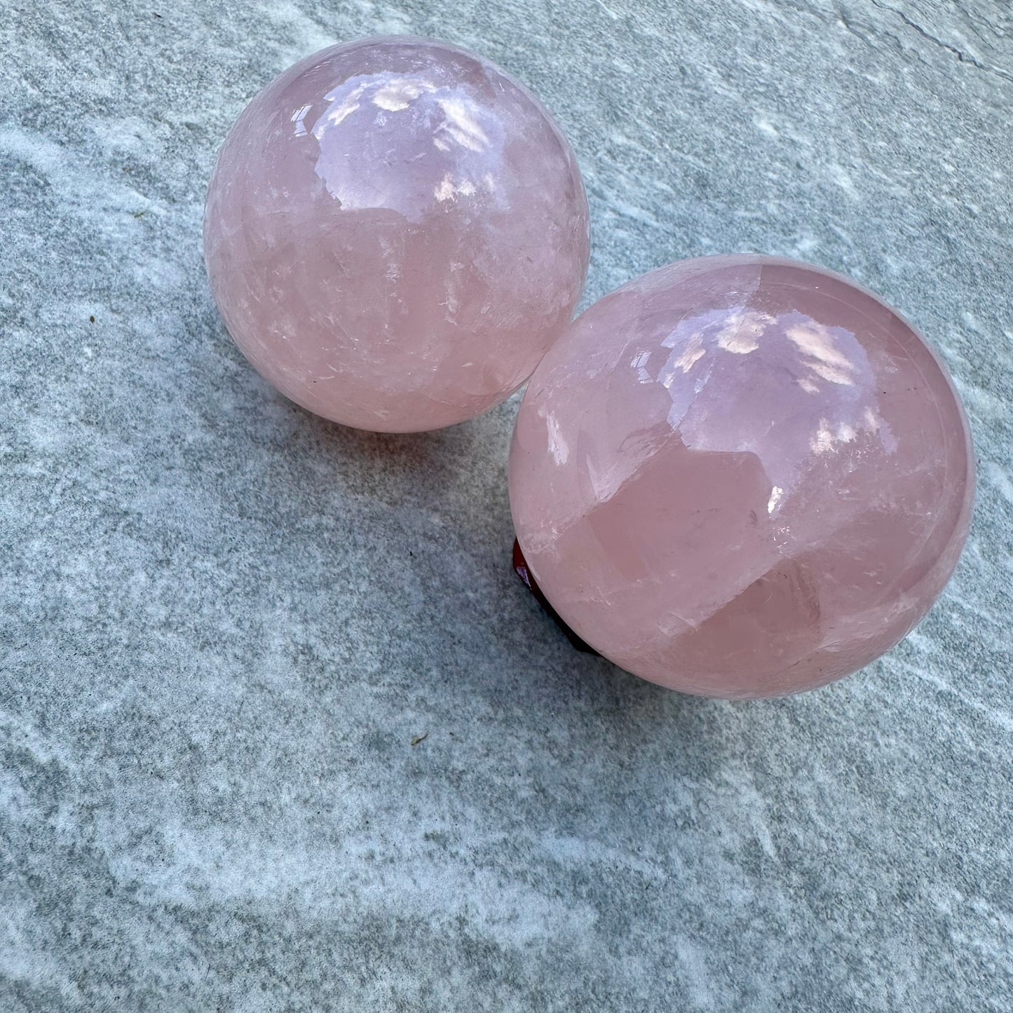 Star Rose Quartz Spheres