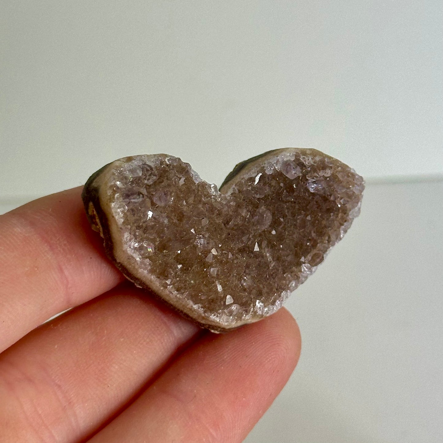 Amethyst hearts crystals