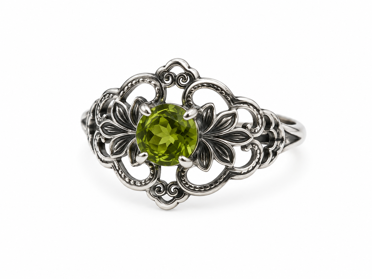 Peridot Adjustable Ring