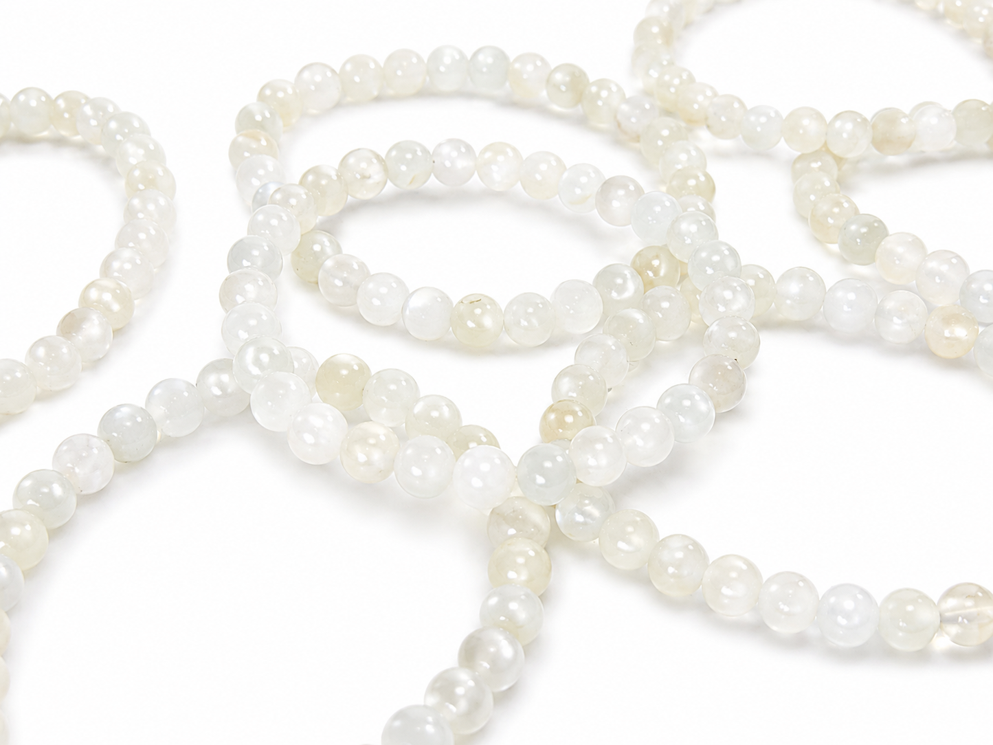 White Moonstone 6 mm Bracelet