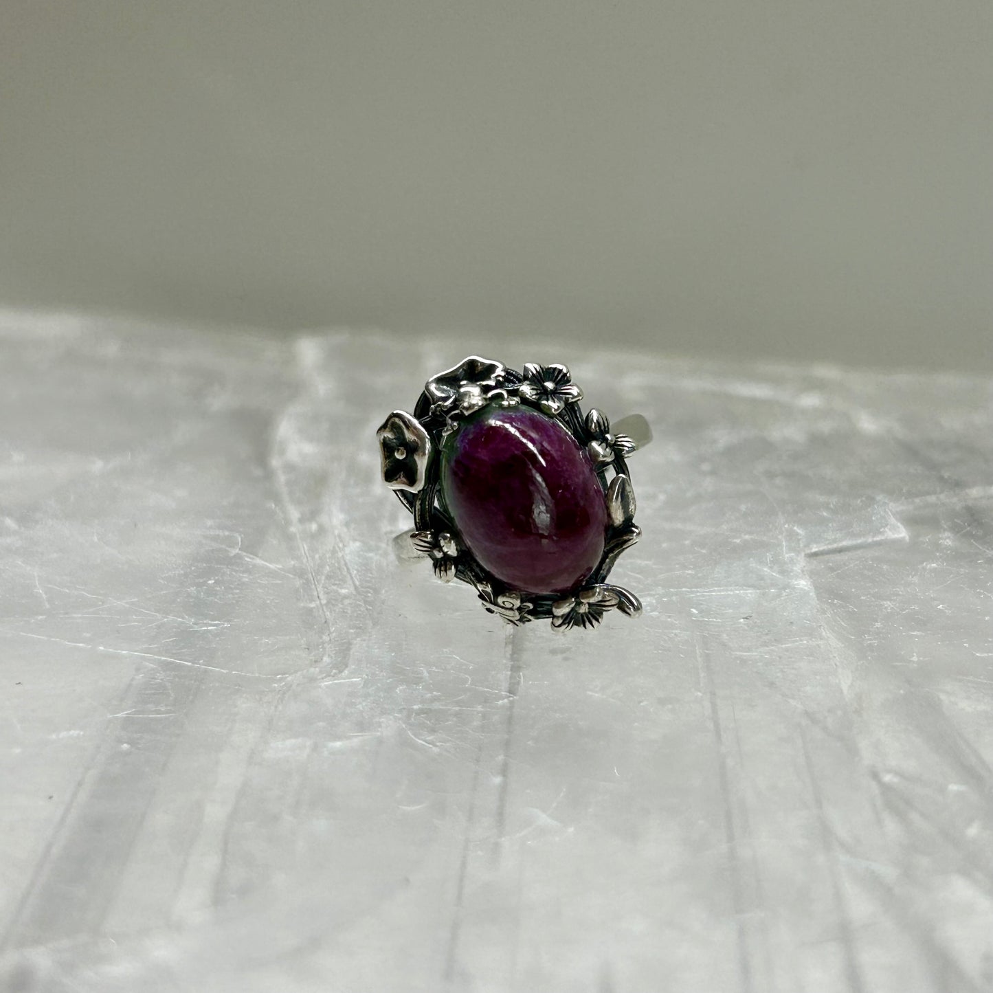 Ruby & Zoisite Adjustable Ring
